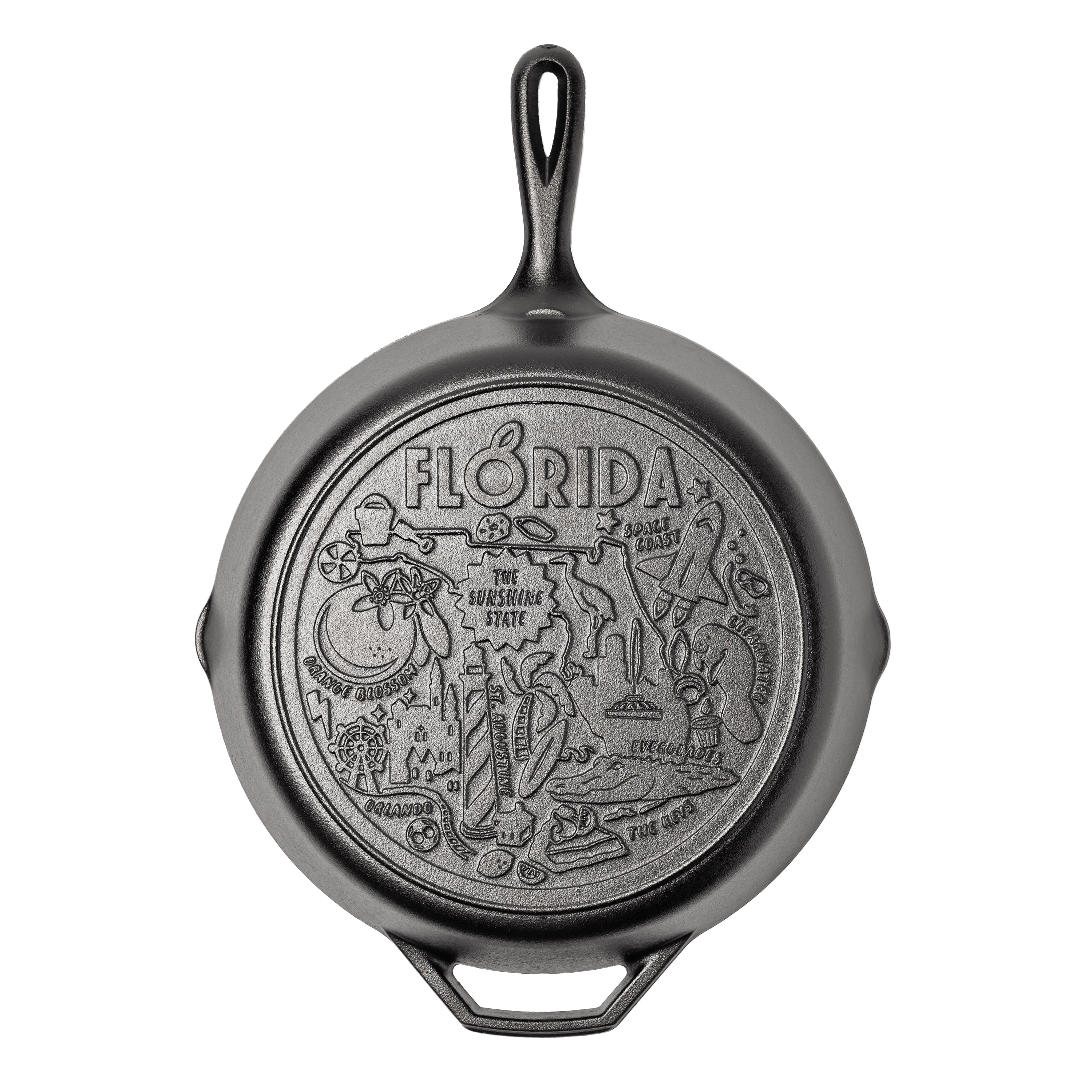 American Road Trip: 12 Inch Seasoned Cast Iron Skillet. Florida